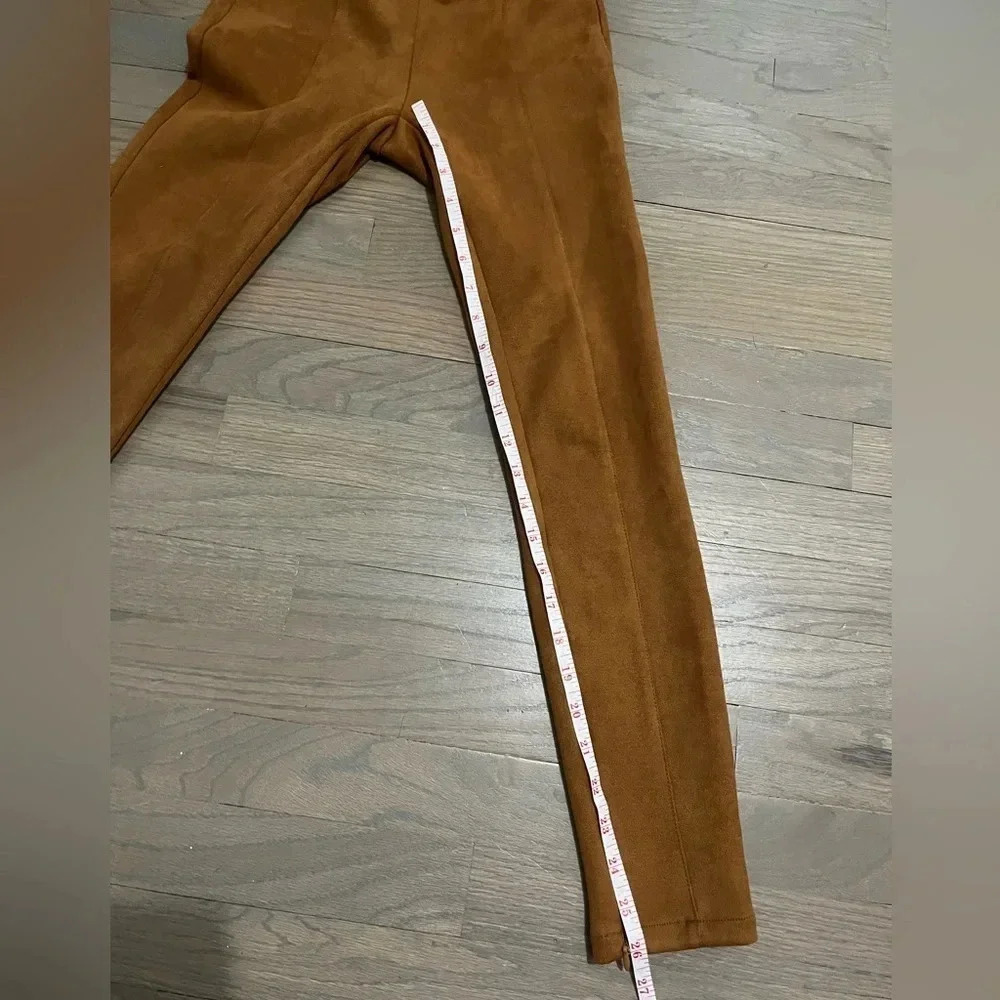 Anthropologie faux suede legging pants in cedar. Sz 25 - Picture 9 of 9